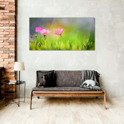 Glas bild Ein floraler Traum in Pastellfarben