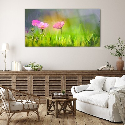 Glas bild Ein floraler Traum in Pastellfarben