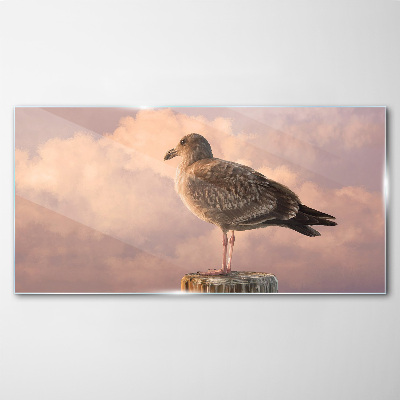 Glasbild Geflügelter Wächter in den Wolken