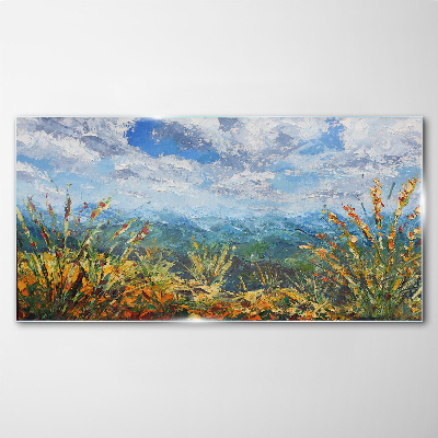 Glasbild Sommerlandschaften in den Farben der Natur