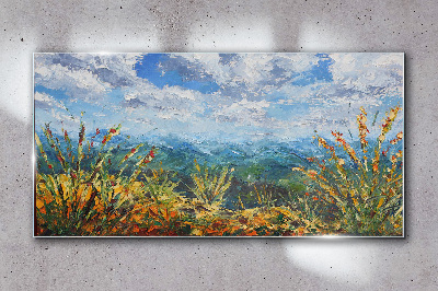 Glasbild Sommerlandschaften in den Farben der Natur