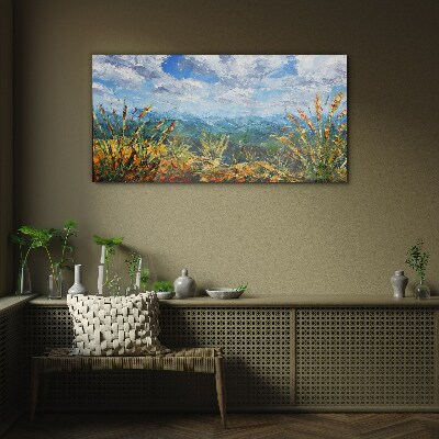Glasbild Sommerlandschaften in den Farben der Natur