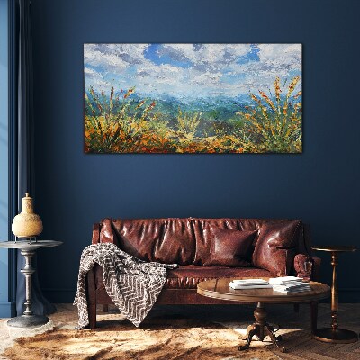 Glasbild Sommerlandschaften in den Farben der Natur