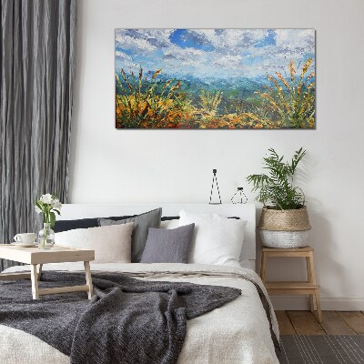 Glasbild Sommerlandschaften in den Farben der Natur