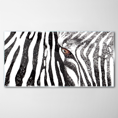 Glasbild tierische Zebrastreifen