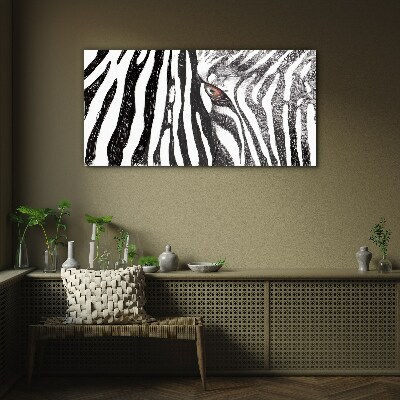 Glasbild tierische Zebrastreifen