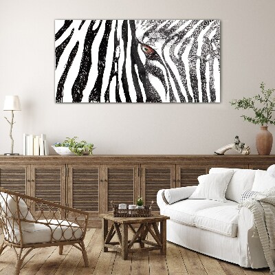 Glasbild tierische Zebrastreifen