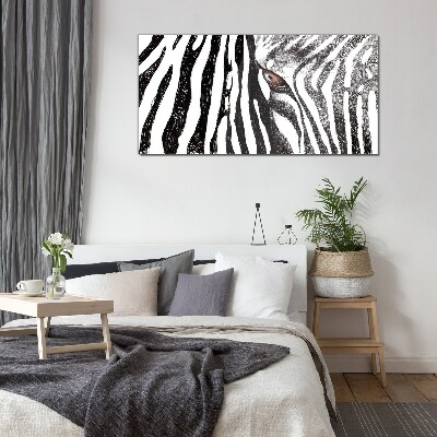 Glasbild tierische Zebrastreifen