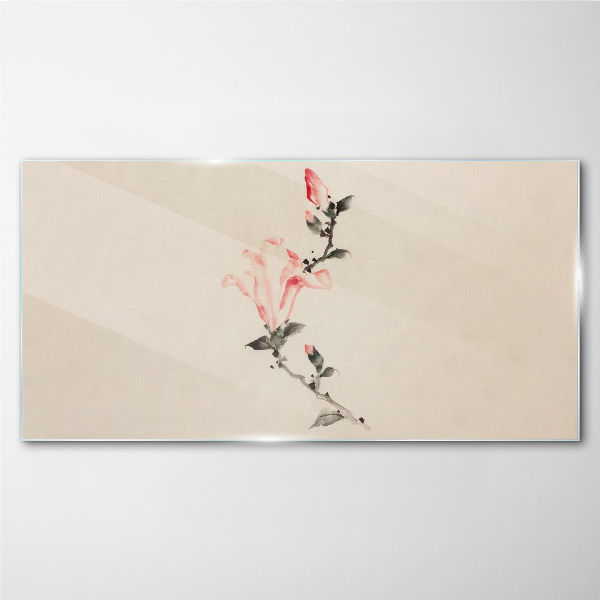 Bild auf glas Floraler Minimalismus in zarten Farbtönen