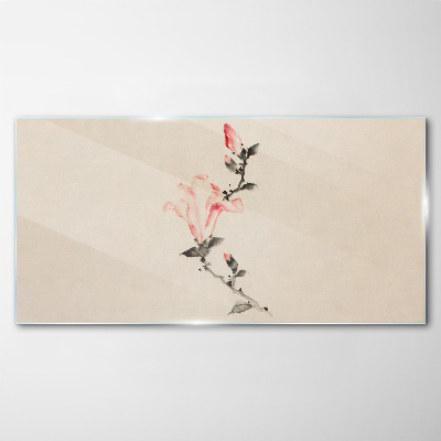 Bild auf glas Floraler Minimalismus in zarten Farbtönen