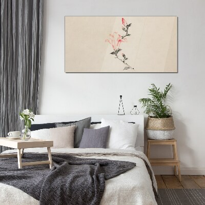 Bild auf glas Floraler Minimalismus in zarten Farbtönen