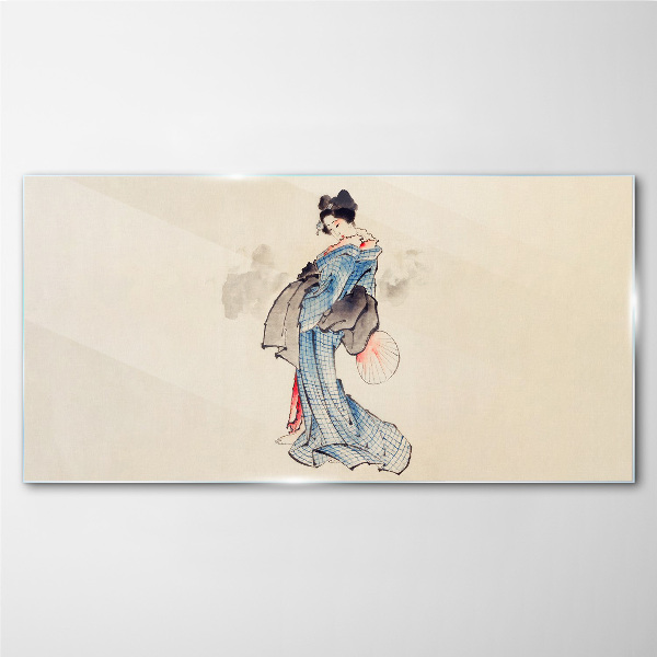 Glasbild Asiatischer Frauen-Kimono