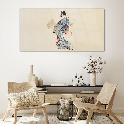 Glasbild Asiatischer Frauen-Kimono