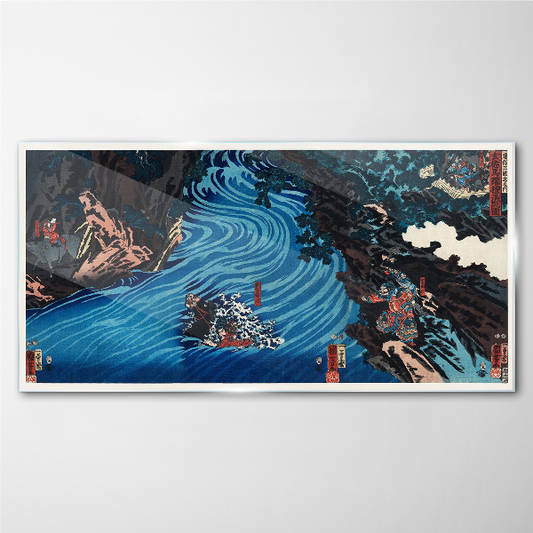 Bild auf glas Eine Welle auf dem Fluss
