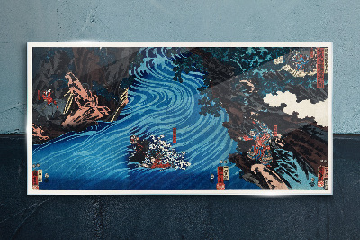 Bild auf glas Eine Welle auf dem Fluss