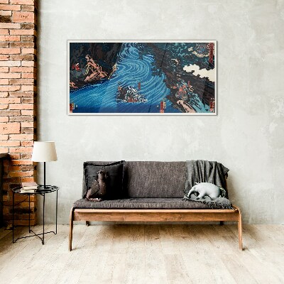 Bild auf glas Eine Welle auf dem Fluss