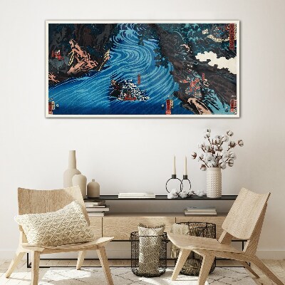 Bild auf glas Eine Welle auf dem Fluss
