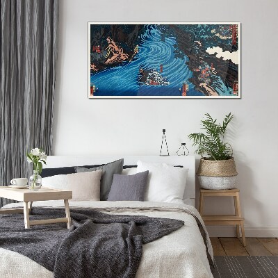 Bild auf glas Eine Welle auf dem Fluss