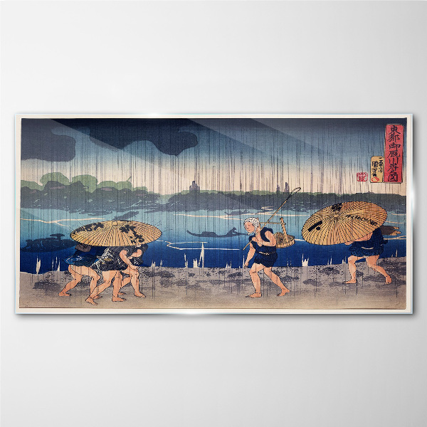 Glasbild Traditionelle japanische Landschaft