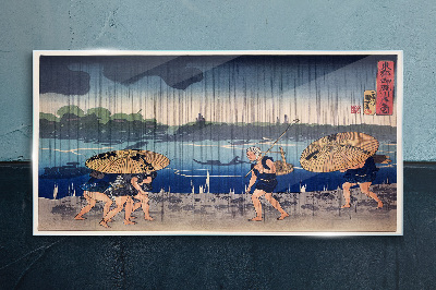 Glasbild Traditionelle japanische Landschaft