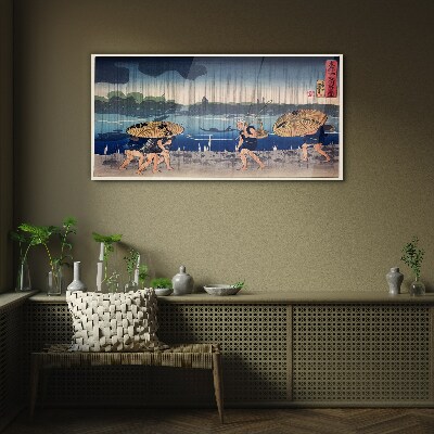 Glasbild Traditionelle japanische Landschaft