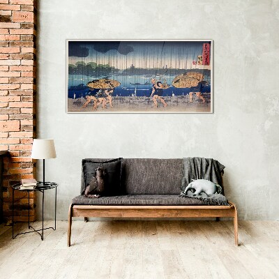 Glasbild Traditionelle japanische Landschaft