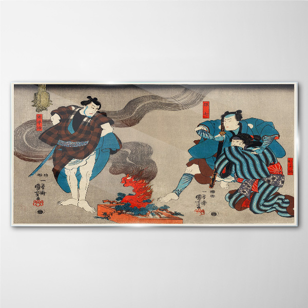 Glasbild Asiatische traditionelle Samurai