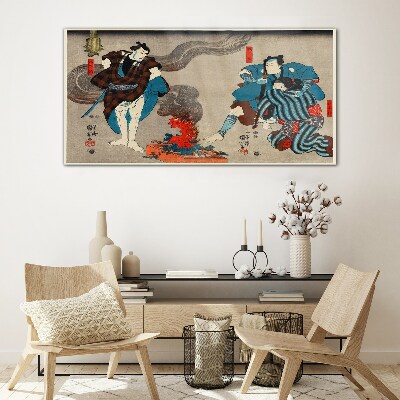 Glasbild Asiatische traditionelle Samurai