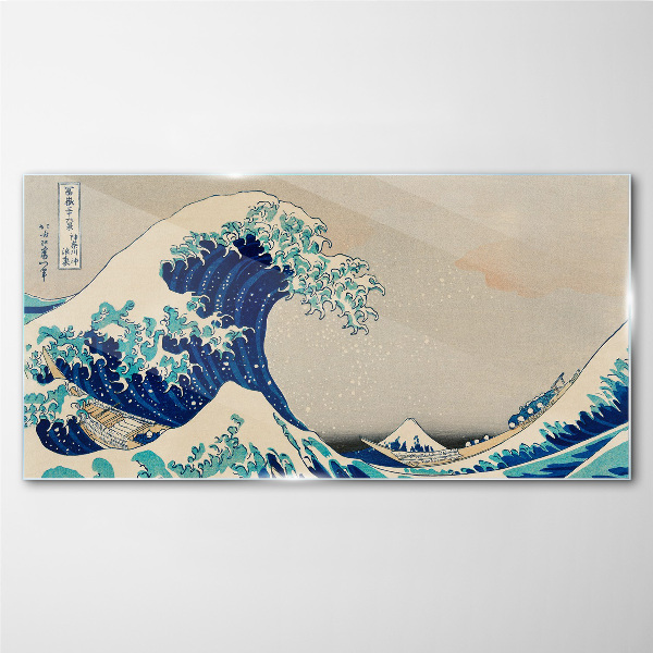 Glasbild Die große Welle vor Kanagawa
