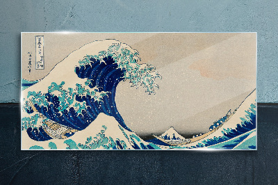Glasbild Die große Welle vor Kanagawa