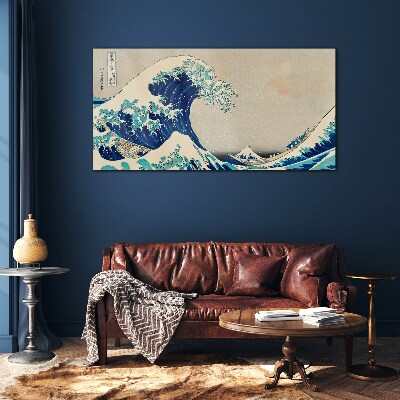 Glasbild Die große Welle vor Kanagawa