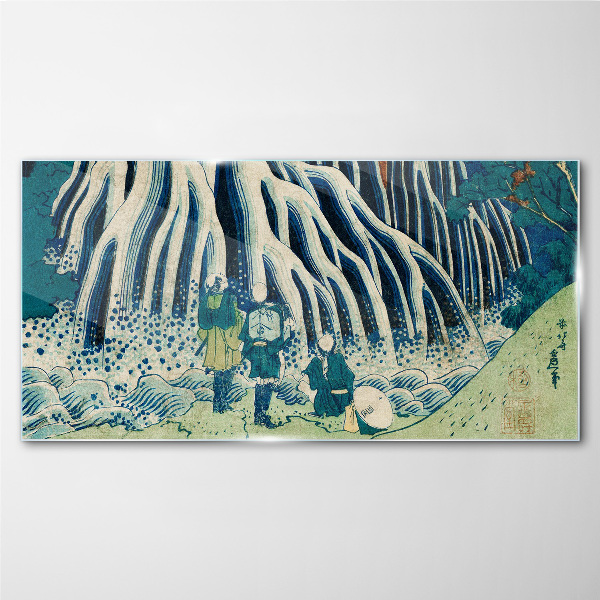 Glasbild Unter dem Baum in einer Winterlandschaft