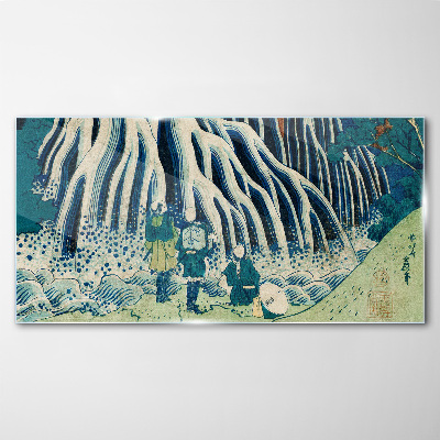 Glasbild Unter dem Baum in einer Winterlandschaft