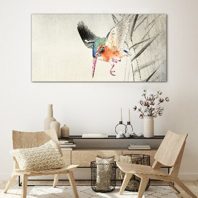 Bild auf glas Der freudige Flug des Eisvogels