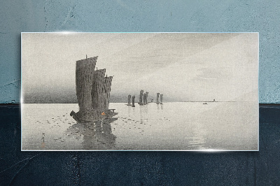 Glasbild Eine friedliche Reise auf dem Wasser
