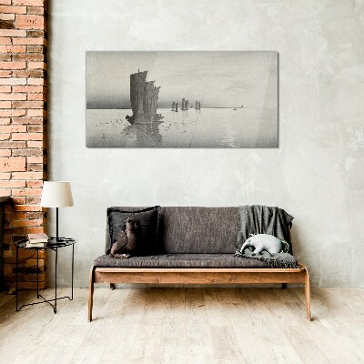 Glasbild Eine friedliche Reise auf dem Wasser