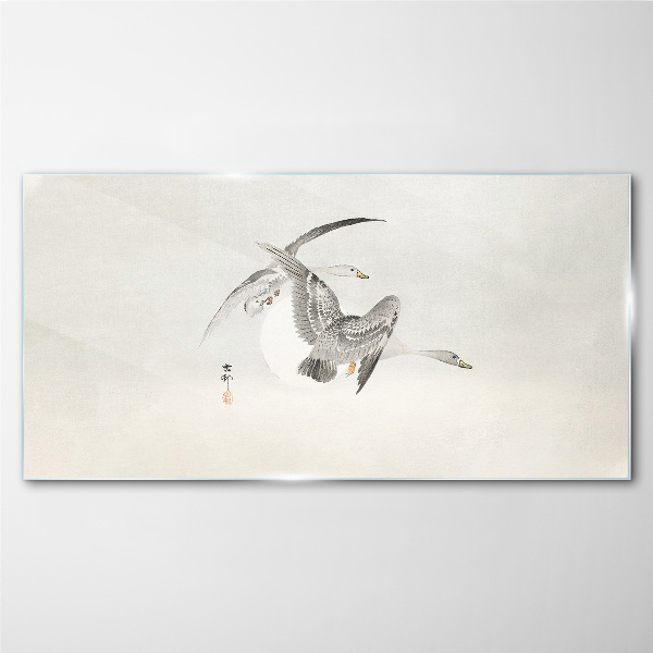 Glasbild Flug der Wildgänse