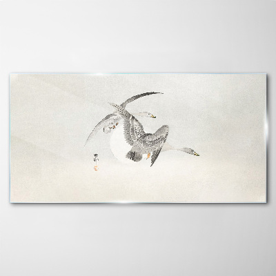 Glasbild Flug der Wildgänse