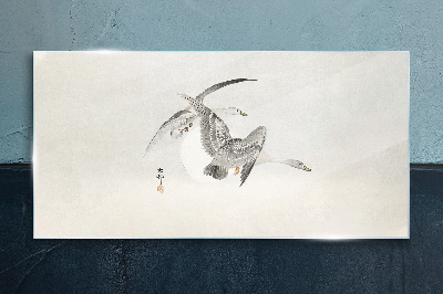 Glasbild Flug der Wildgänse
