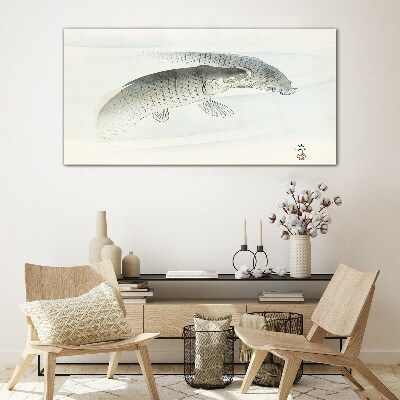 Glasbild Fische tanzen im ruhigen Wasser