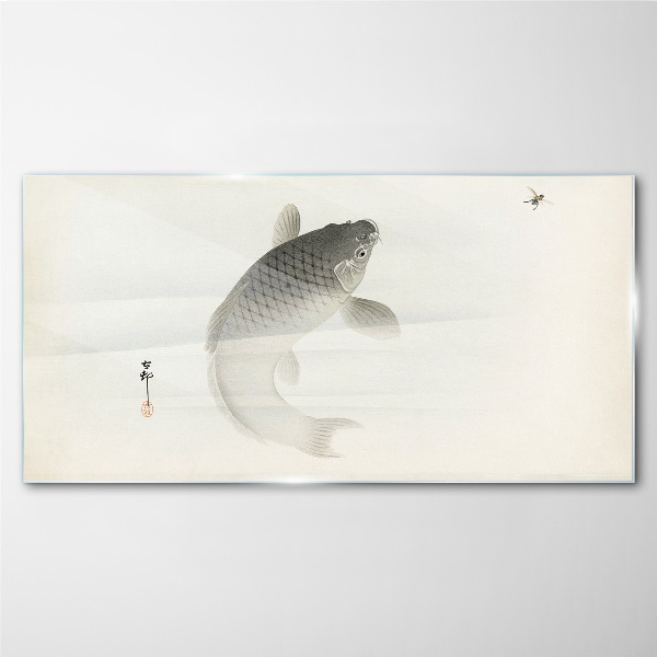 Glasbild Koi im stillen Wasser
