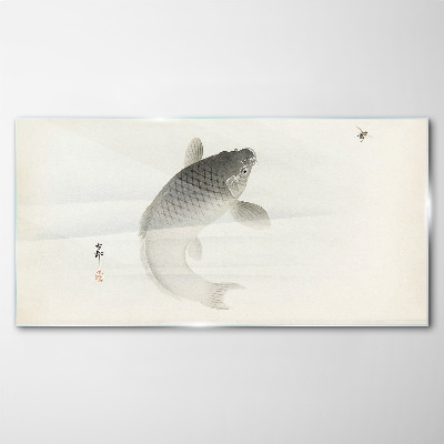 Glasbild Koi im stillen Wasser