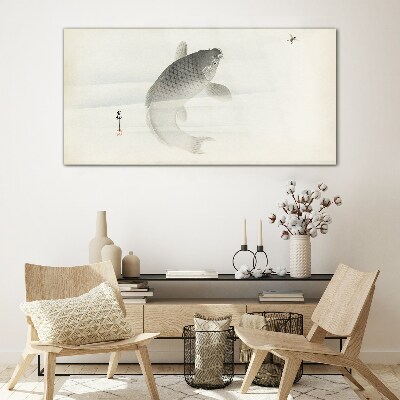 Glasbild Koi im stillen Wasser