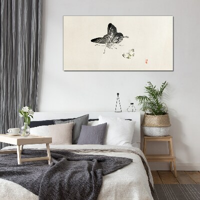 Glasbild Schmetterlinge in zarter Harmonie
