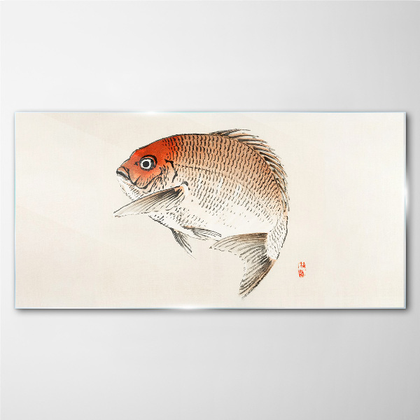 Bild auf glas Fisch in zarten Farbtönen