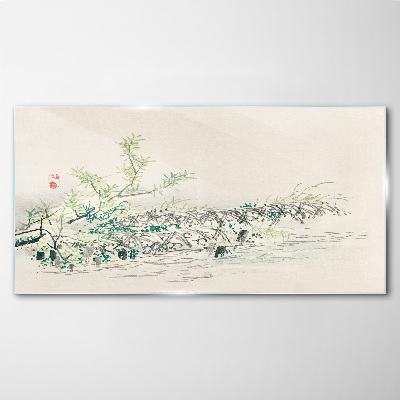 Glasbild Die Ruhe der Natur in zarten Farben