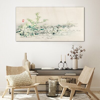 Glasbild Die Ruhe der Natur in zarten Farben