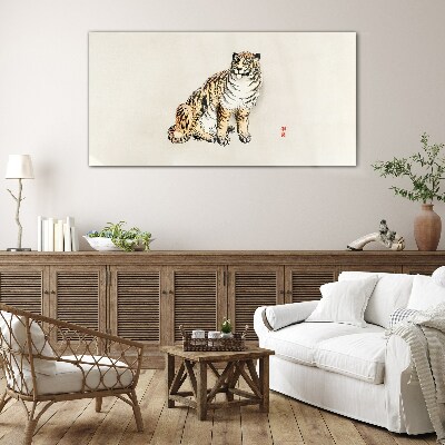 Glasbild Tiere Katze Tiger