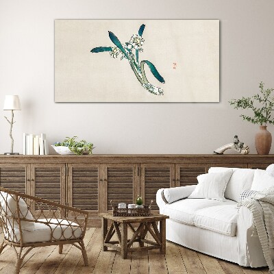 Glasbild Blumen im Wind