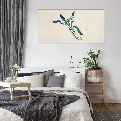 Glasbild Blumen im Wind
